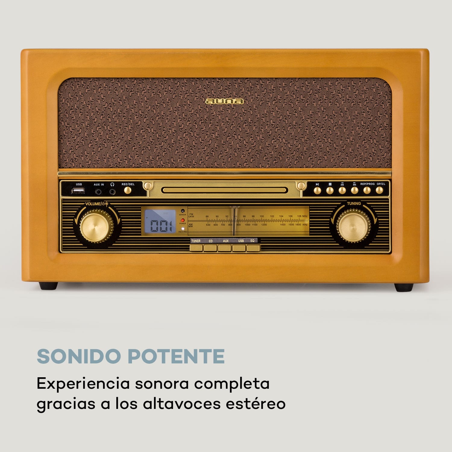 Belle Epoque 1906 equipo estéreo vintage  Madera de Cerezo