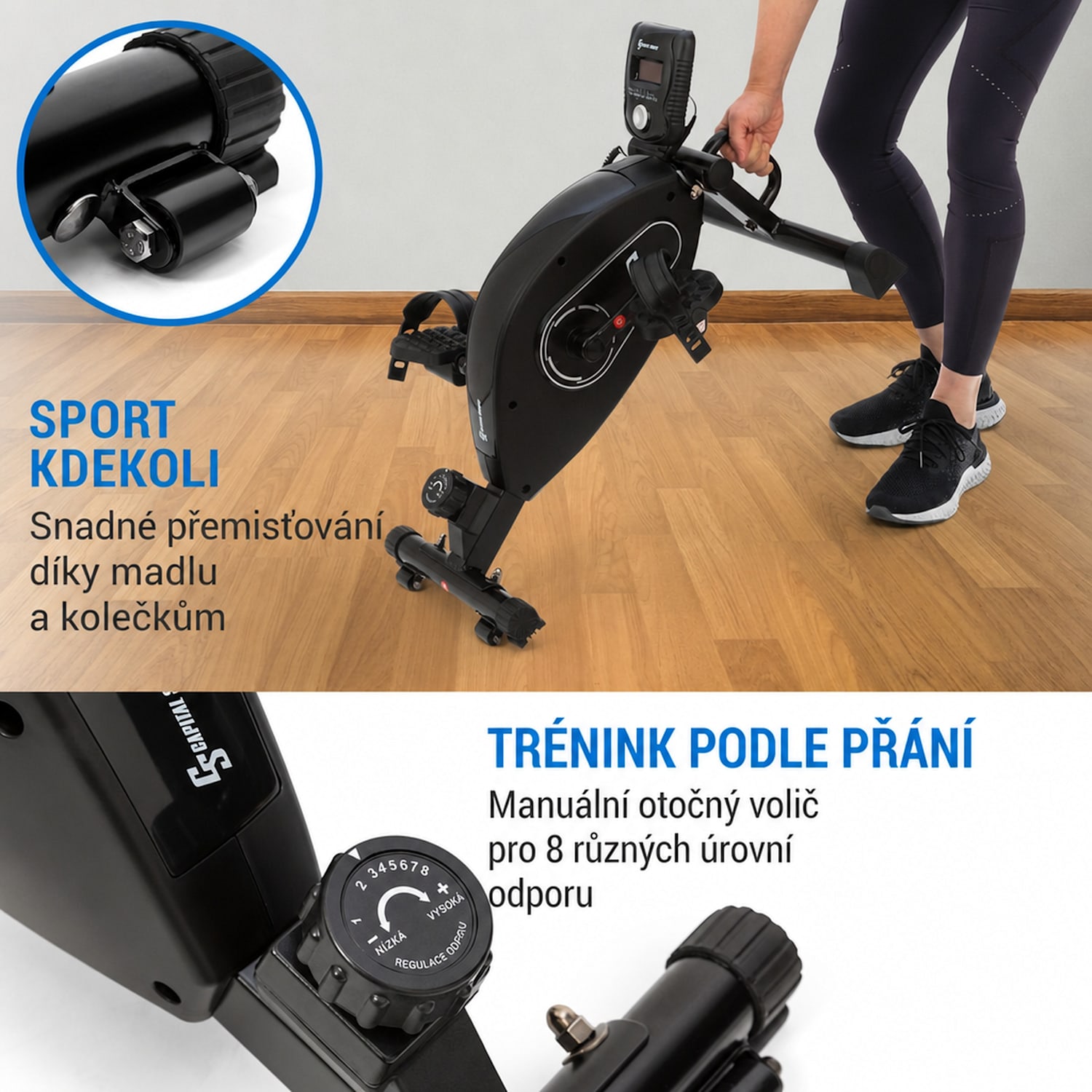 Crius, domácí cyklotrenažér, 8 úrovní odporu, pro kancelář nebo domácnost, tréninkový počítač 