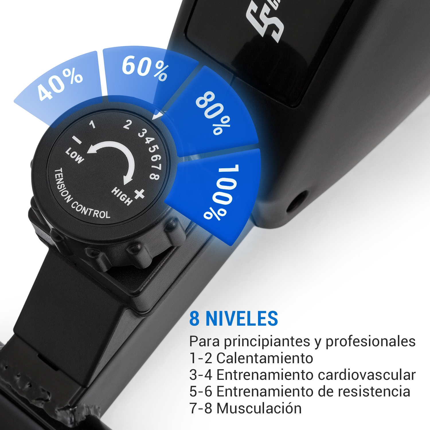 Crius Bluetooth Minibicicleta Resistencia de 8 niveles Para oficinas o casa Ordenador de entrenamiento  