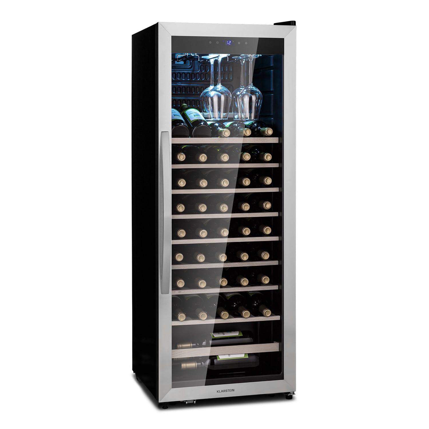 Vinamour 46 Uno, chłodziarka do wina, 1 strefa, 155 l, 46 butelek, 4-18°C, stal nierdzewna 46 butelek | 1 strefa chłodzenia | Stal nierdzewna