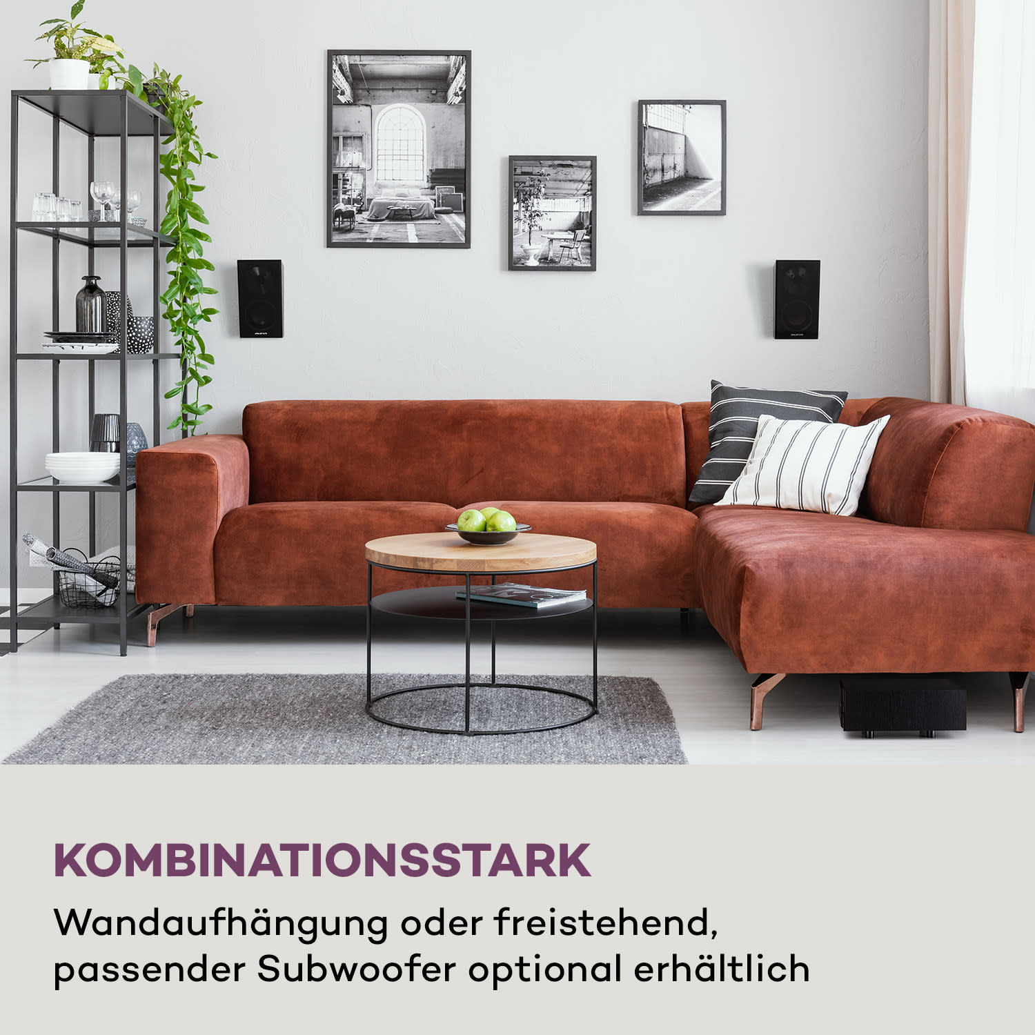 Linie 501 Atmos SAT passive Lautsprecher 2 x 60 W RMS Frequenz 100 Hz - 20 kHz,  4-8 Ohm Schwarz