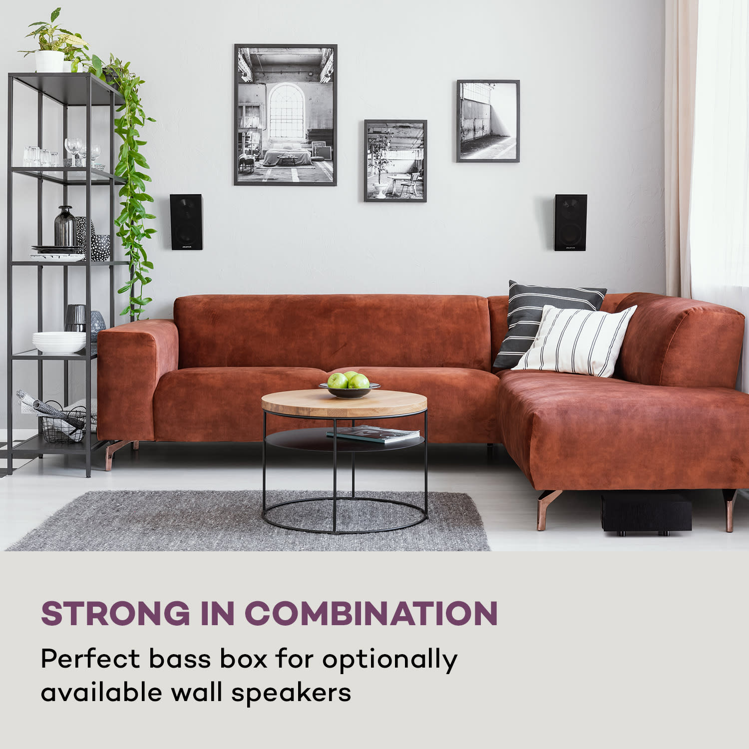 Line 501 Slim Subwoofer Bass Reflex Active 60 W RMS 50 - 100 Hz 4 Ohm Black