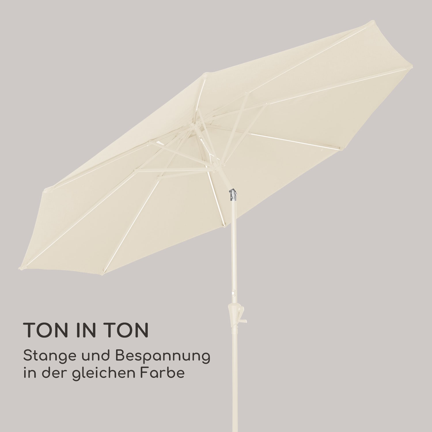 Blumfeldt Calais Sonnenschirm LED Aluminium-Rahmen Polyester-Bespannung UV 50  