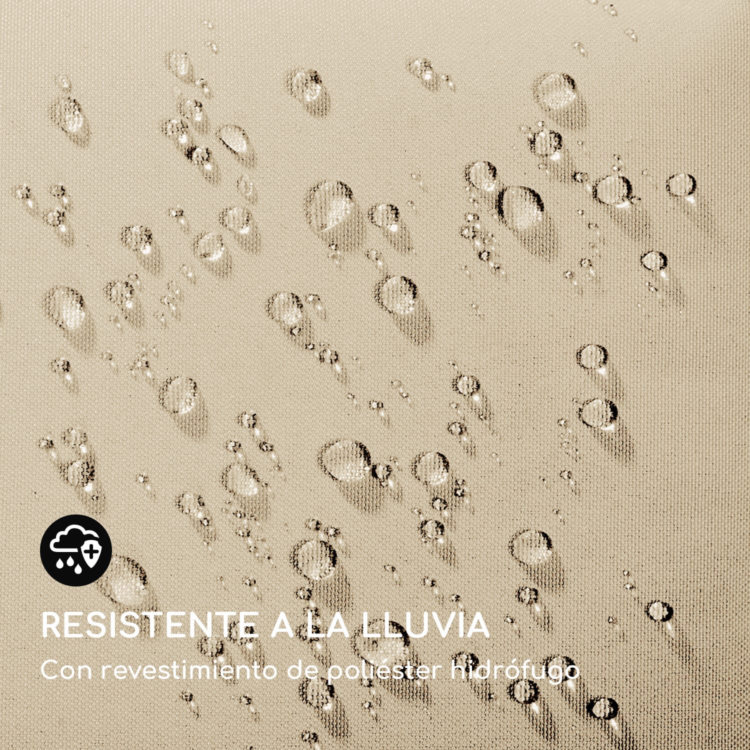 Calais Parasol LED blumfeldt marco de aluminio cubierta de poliéster UV 50  Marfil