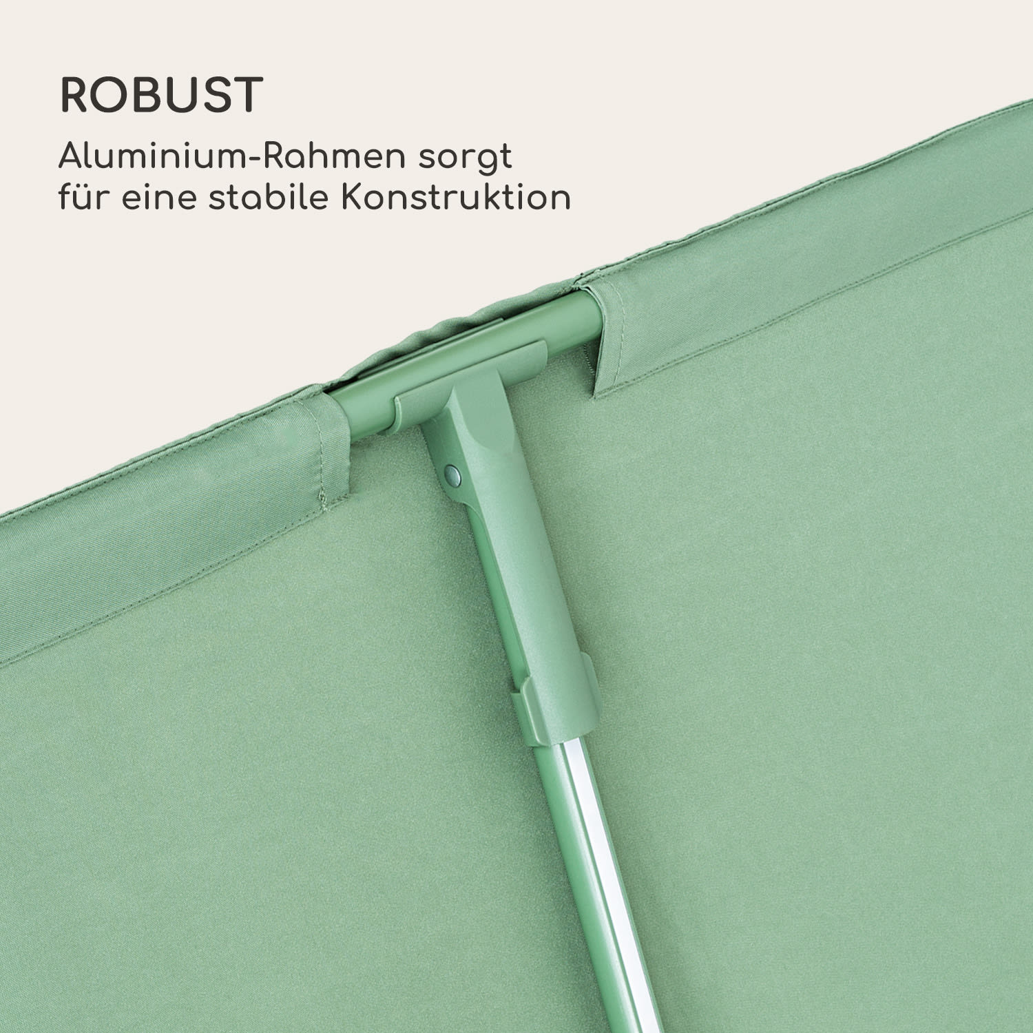 blumfeldt Bayonne Sonnenschirm 130 x 180 cm Polyester UV 50 Solar LED  Dunkles Moosgrün