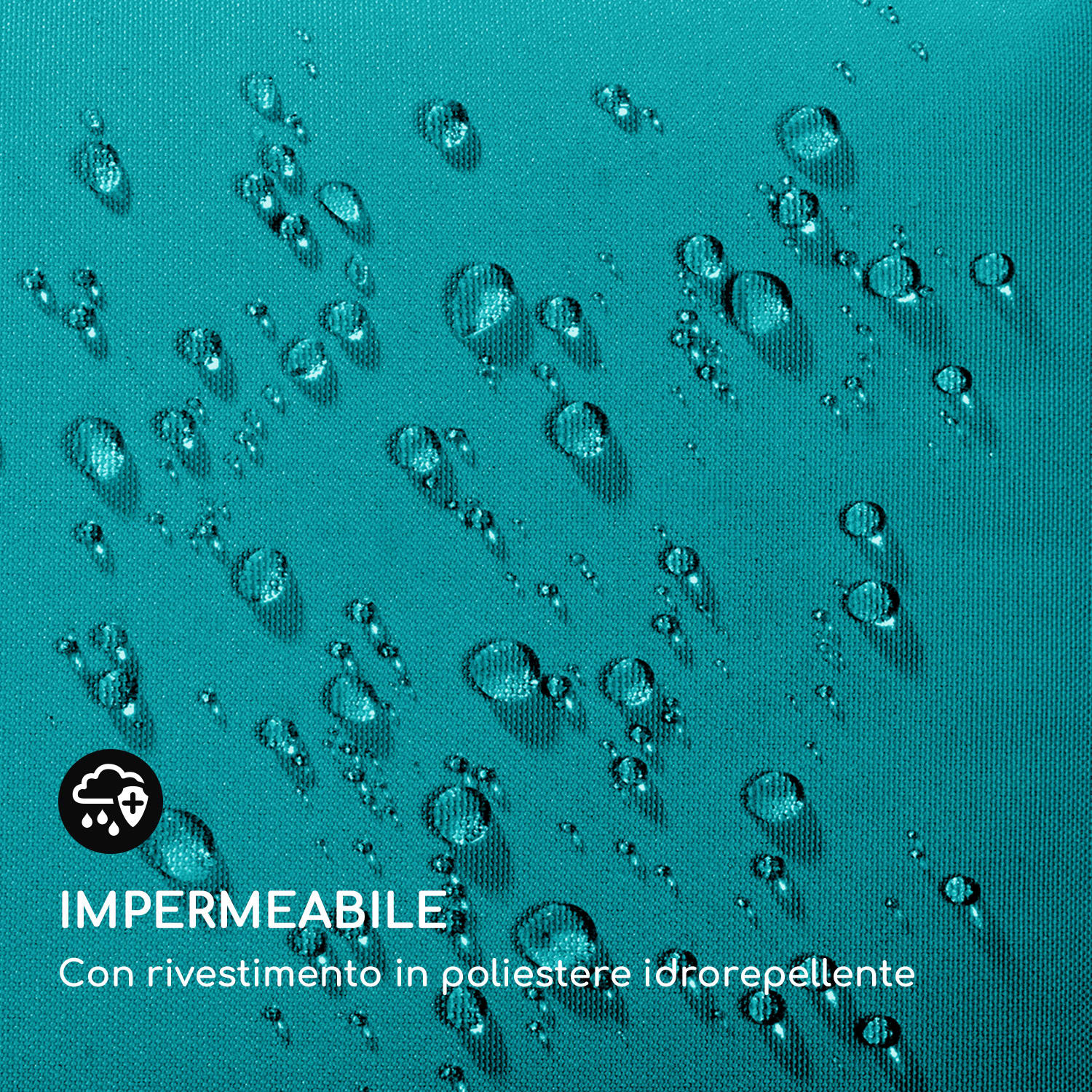 Ombrellone Blumfeldt Calais con luce al LED Telaio in alluminio Copertura in poliestere UV 50  Turchese