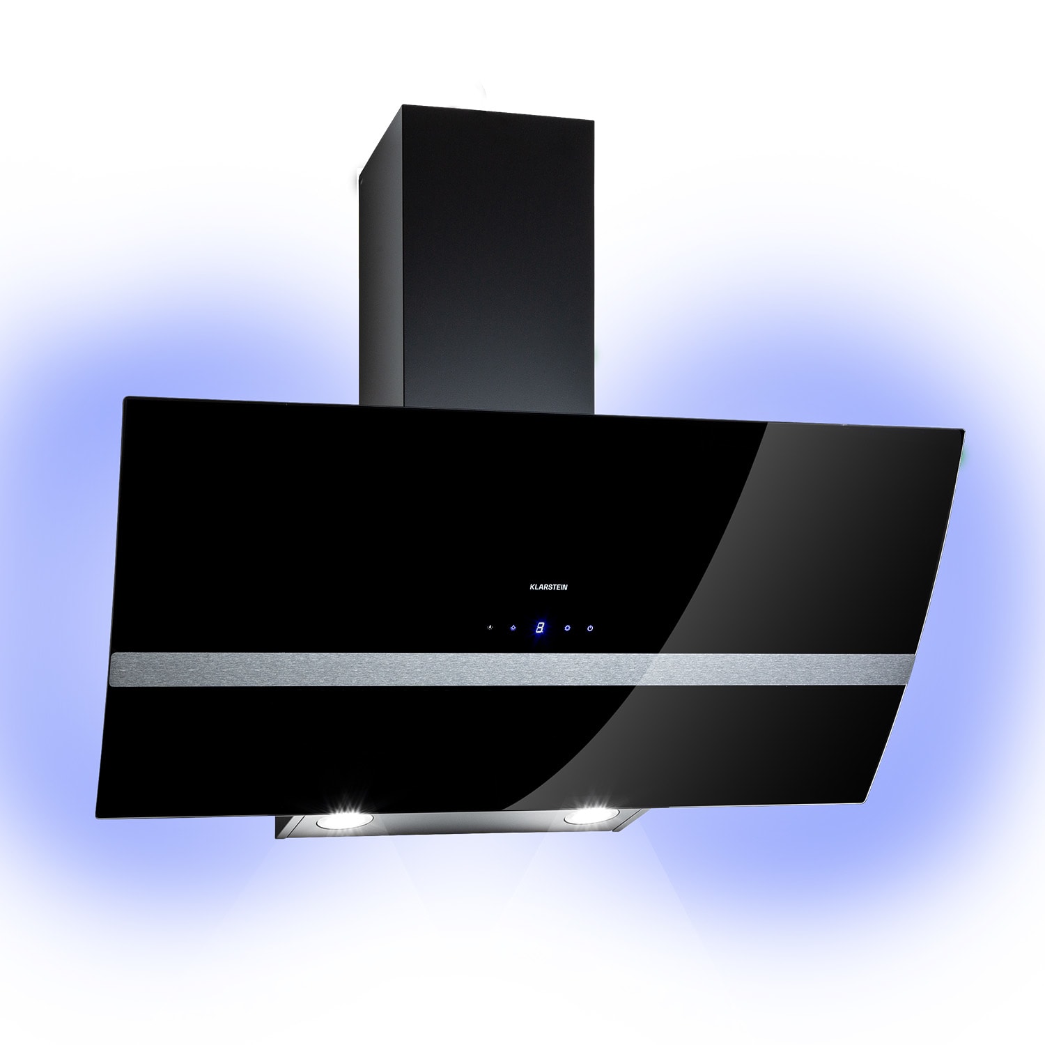 Clara 90, digestor, 509 m³/h, dotykový displej, ambientné podsvietenie 90 cm | Čierna