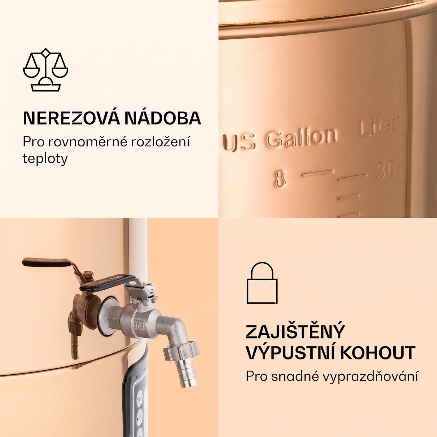Mundschenk, sladový kotel, 30 l, 2500 W, 9 programů 