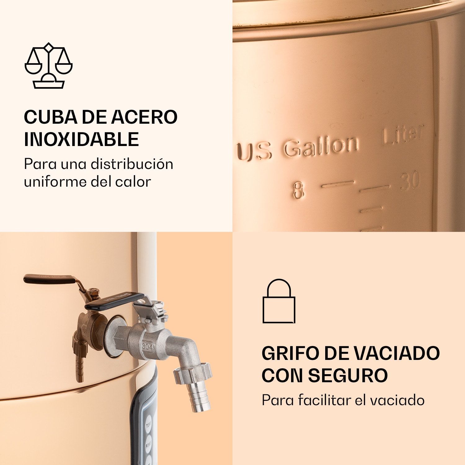 Caldera de maceración Mundschenk, sistema de elaboración de cerveza, 2500 W, 30 l, 9 programas 