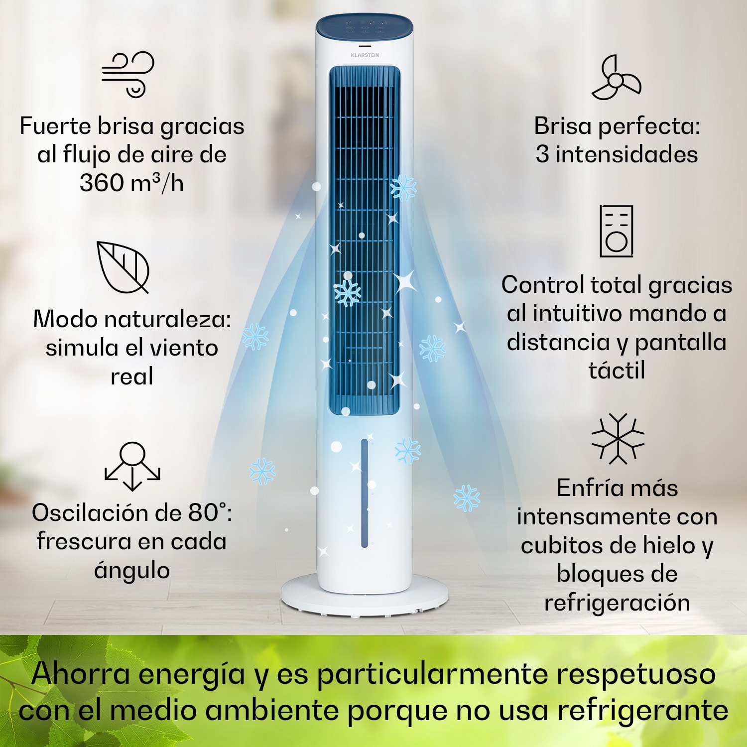 Mistral 5 en 1 Climatizador ionizador 360 m³/h mando a distancia 360 m³/h | No | Blanco