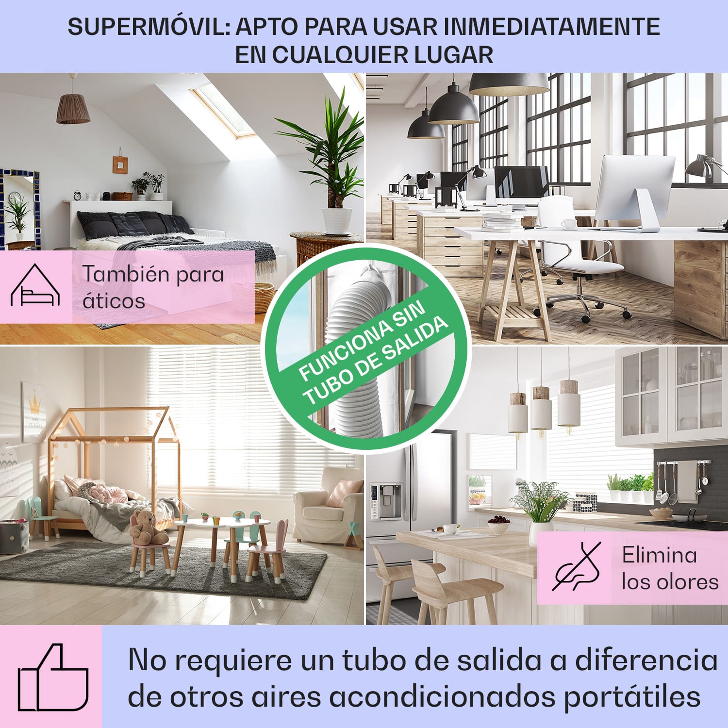 Mistral 5 en 1 Climatizador ionizador 360 m³/h mando a distancia 