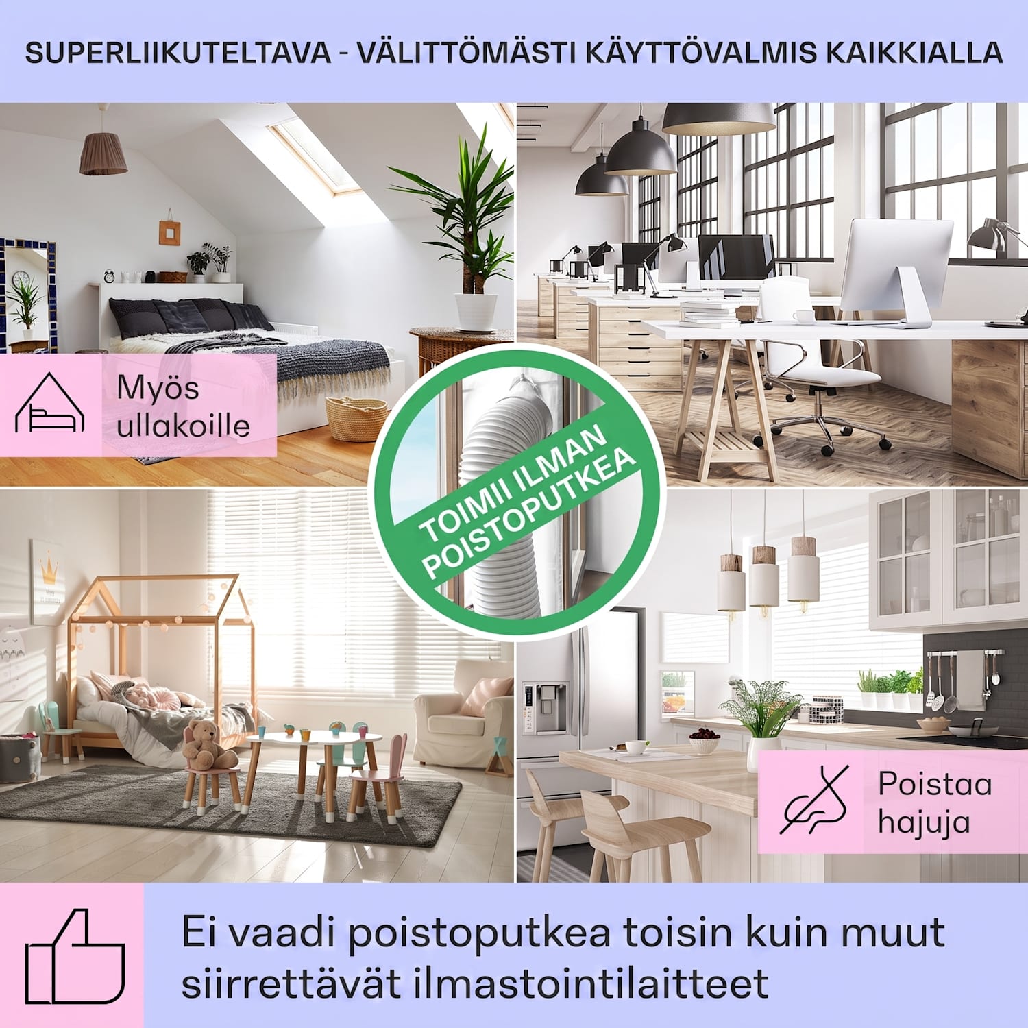 Mistral 5-in-1-ilmanjäähdytin tuuletin ilmankostutin ionisaattori 360 m³/h kaukosäädin 360 m³/h | Ei | Musta