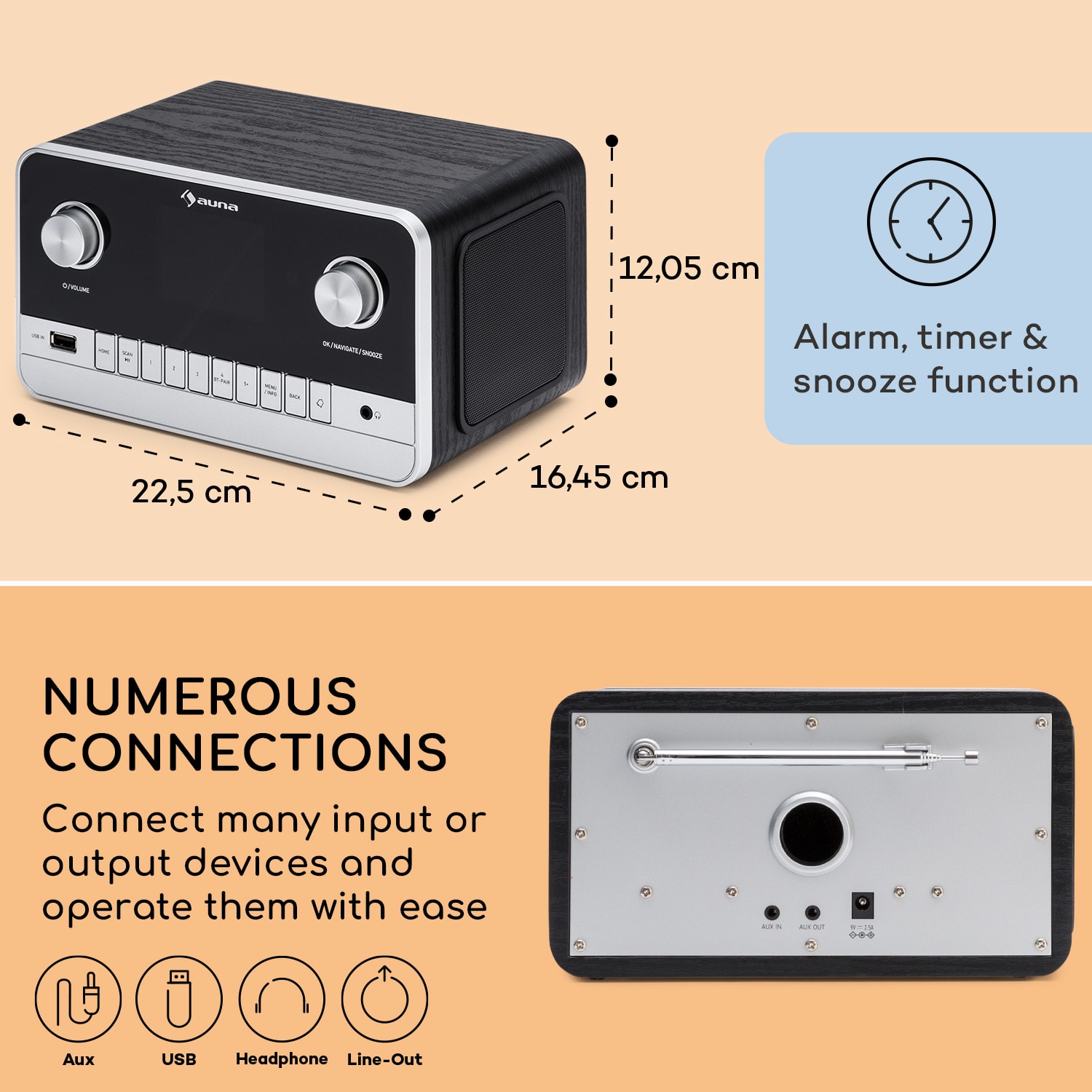 Connect 100 MKII internet radio media player Bluetooth DAB/DAB+ app control 