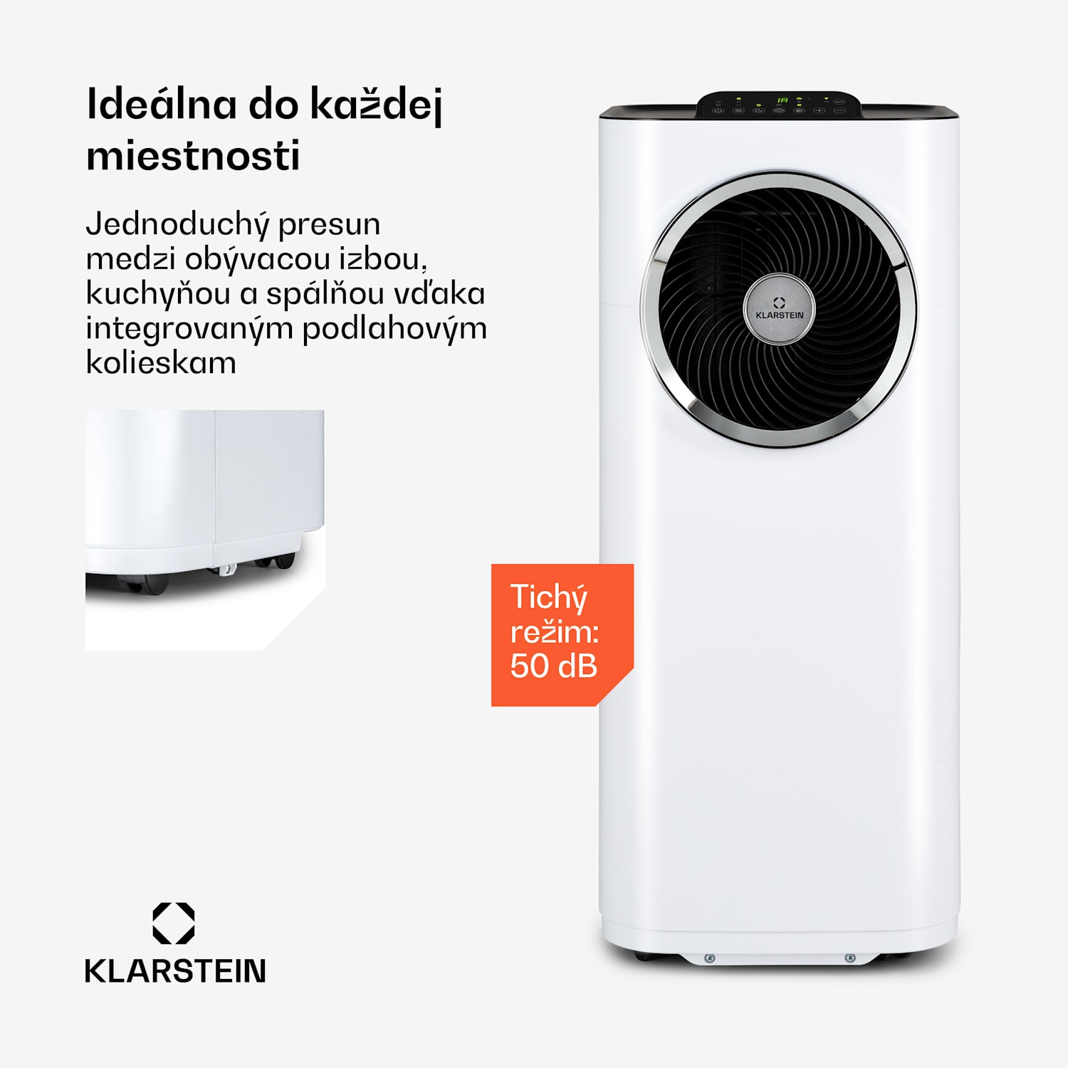 Kraftwerk Eco Smart 11, mobilná klimatizácia 3 v 1, 11 500 BTU, diaľkové ovládanie, ovládanie pomocou aplikácie 11.500 BTU | Biela
