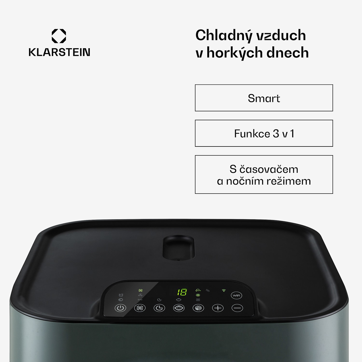 Kraftwerk Eco Smart 11, klimatizace, 3 v 1, 11 500 BTU, dálkové ovládání, ovládání pomocí aplikace 11.500 BTU | Antracit