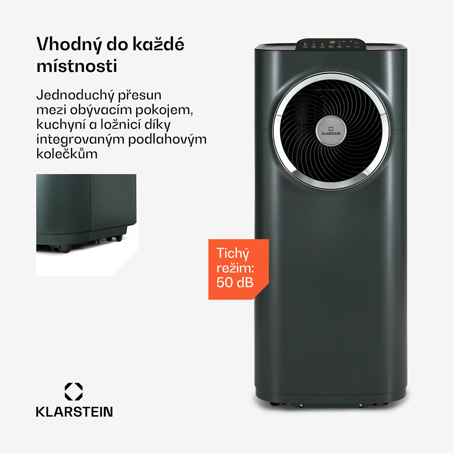 Kraftwerk Eco Smart 11, klimatizace, 3 v 1, 11 500 BTU, dálkové ovládání, ovládání pomocí aplikace 11.500 BTU | Antracit