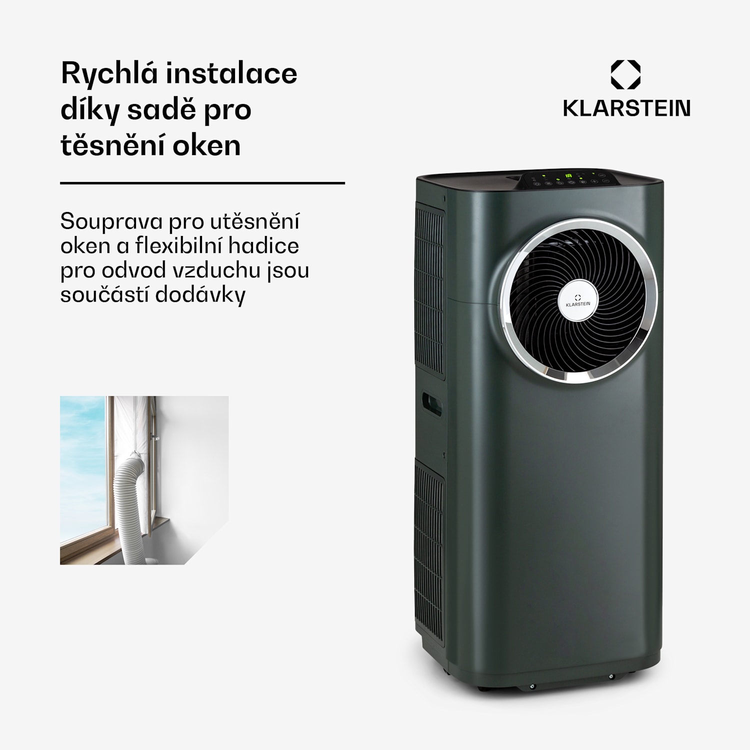 Kraftwerk Eco Smart 11, klimatizace, 3 v 1, 11 500 BTU, dálkové ovládání, ovládání pomocí aplikace 11.500 BTU | Antracit