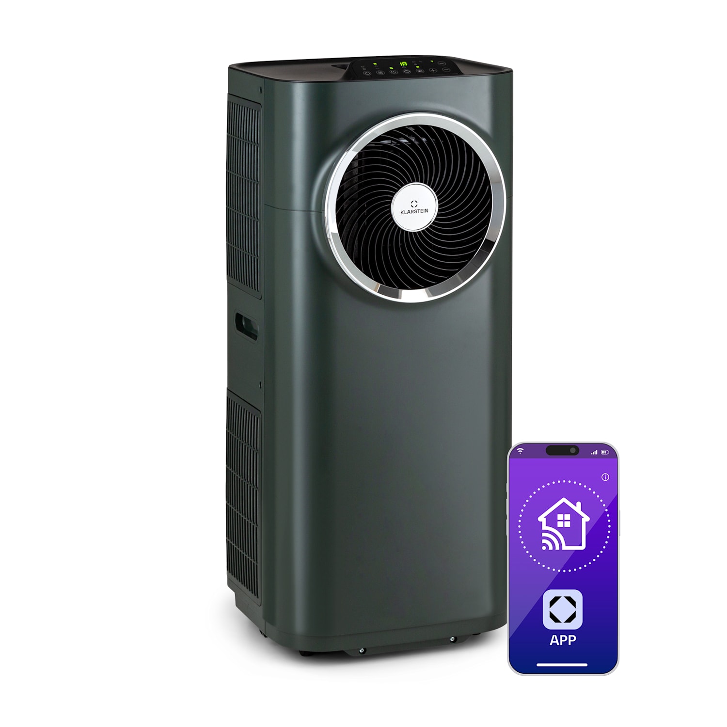 Aire acondicionado Kraftwerk Eco Smart 11 3 en 1 11.500 BTU App Control Mando a distancia  11.500 BTU | Antracita