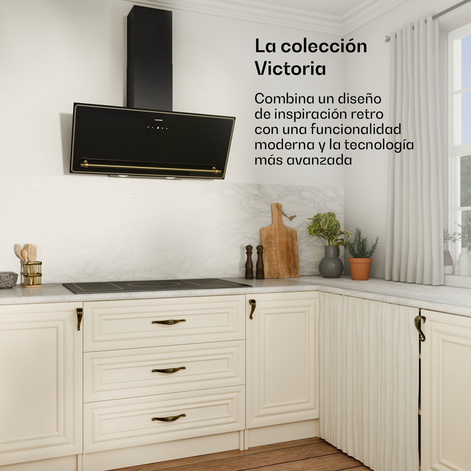 Placa de inducción Victoria 5 Flex Instalación 7400 W 2 Zonas flexibles Temporizador  5 | Negro