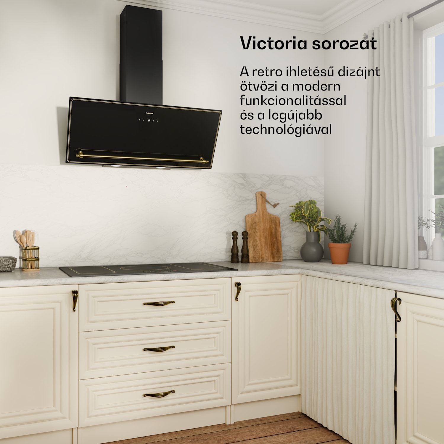 Victoria 5 Flex, indukciós főzőlap, beépíthető, 7400 W, 2 Flex zóna, időzítő 5 | Fekete