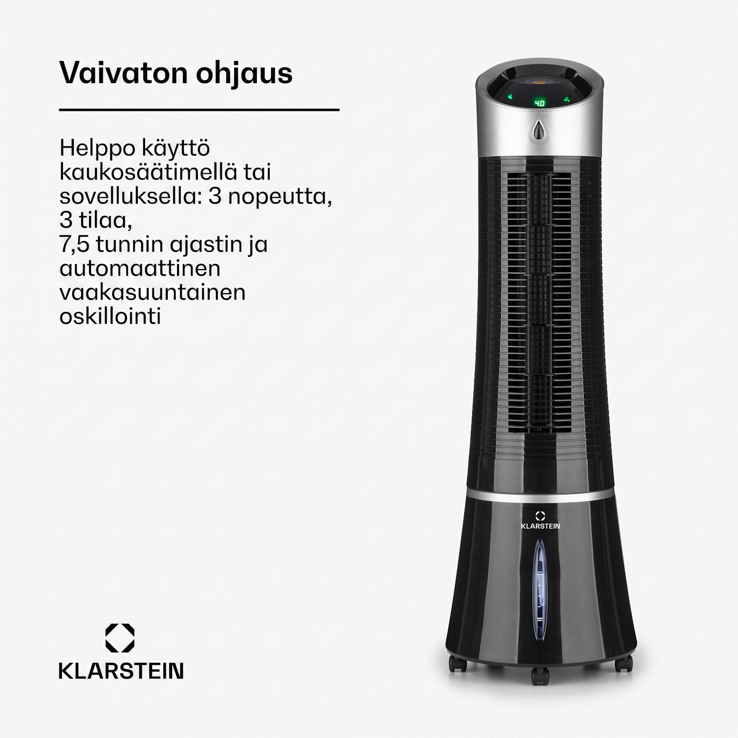 Skyscraper Ice Smart 4-in-1 ilmanjäähdytin ja tuuletin WiFi 180m³/h kaukosäädin 180 m³/h | Kyllä | Musta