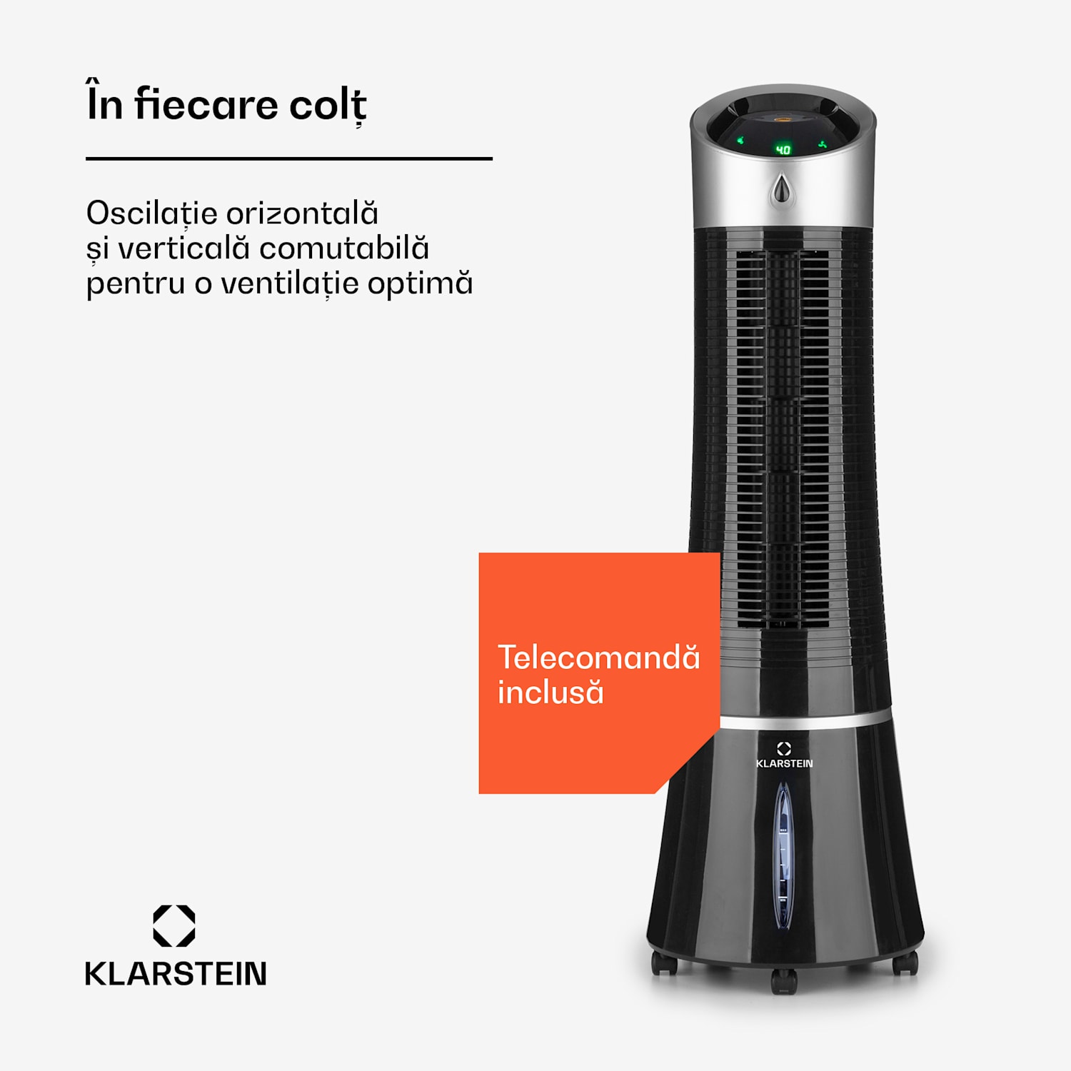 Skyscraper Ice Smart, 4-in-1, Răcitor de aer și ventilator, WiFi, 210m³/h, telecomandă de la distanță 