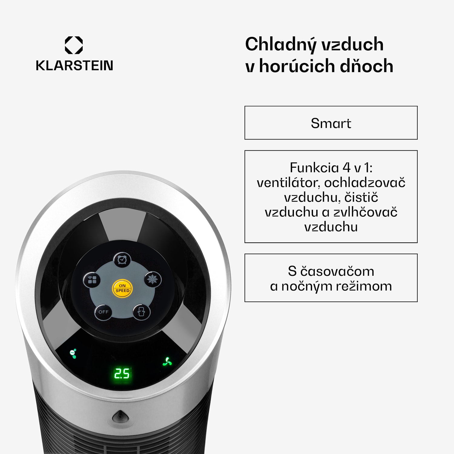 Skyscraper Ice Smart, 4-v-1 ochladzovač vzduchu, ventilátor, 210m³/h, WiFi, diaľkové ovládanie 210 m³/h | Áno | Čierna