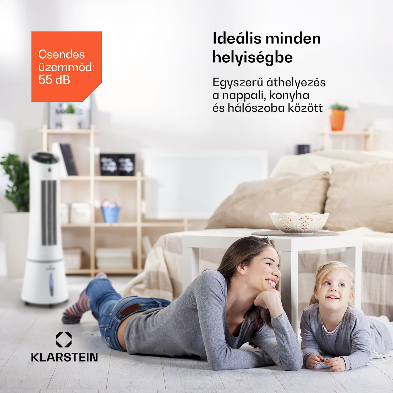 Skyscraper Ice Smart, 4 az 1-ben, léghűtő és ventilátor, WiFi, 210m³/ó, távirányítóval 210 m³/h | Igen | Fehér