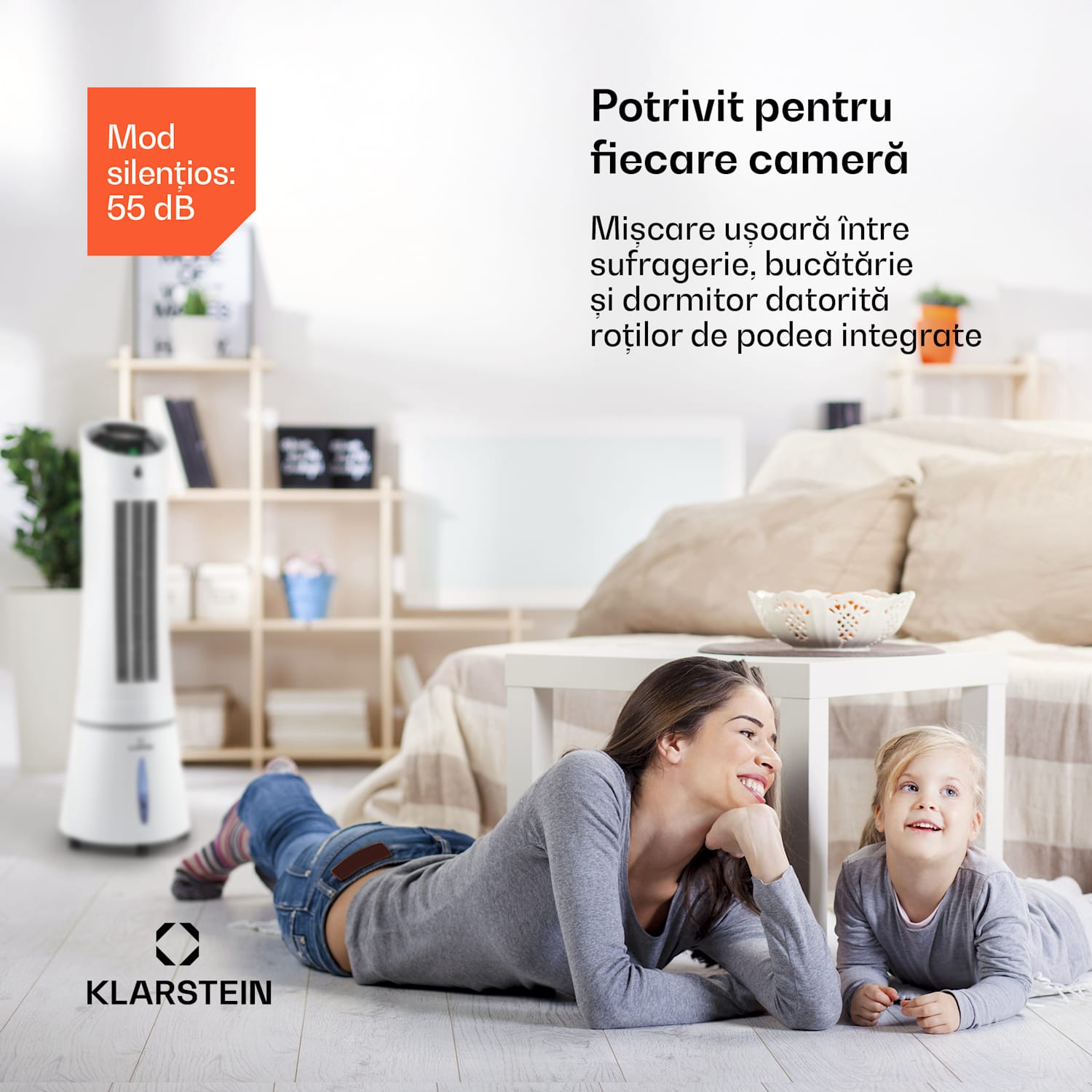 Skyscraper Ice Smart, 4-in-1, Răcitor de aer și ventilator, WiFi, 210m³/h, telecomandă de la distanță 210 m³/h | Da | Alb