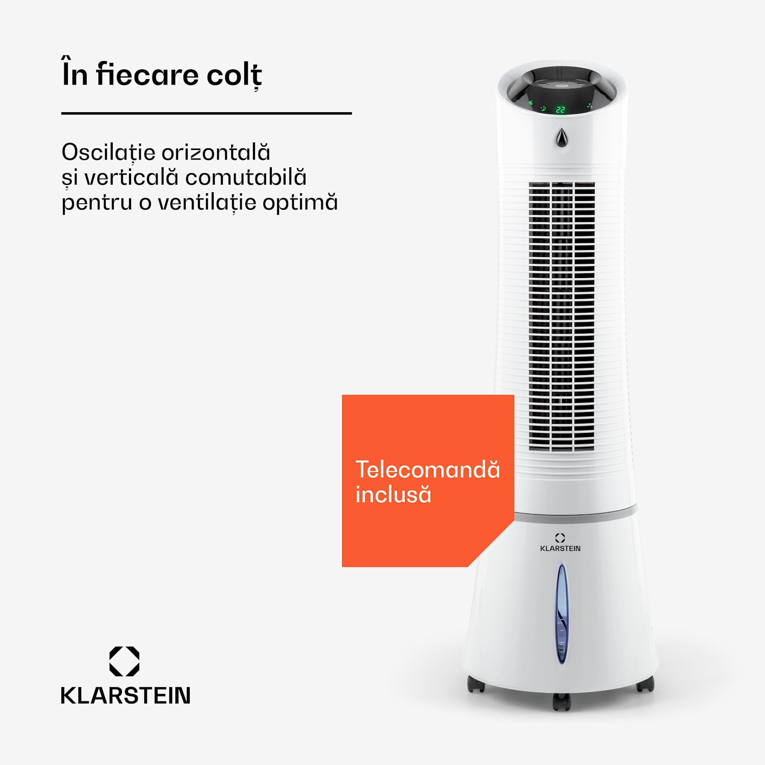 Skyscraper Ice Smart, 4-in-1, Răcitor de aer și ventilator, WiFi, 210m³/h, telecomandă de la distanță 210 m³/h | Da | Alb