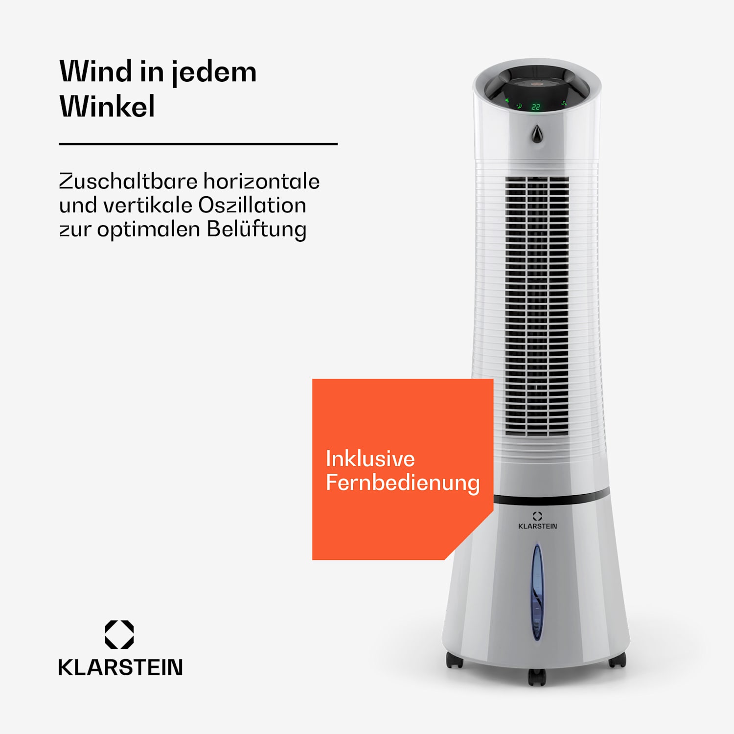 Skyscraper Ice Smart 4-in-1 Luftkühler & Ventilator WiFi 210m³/h Fernbedienung 