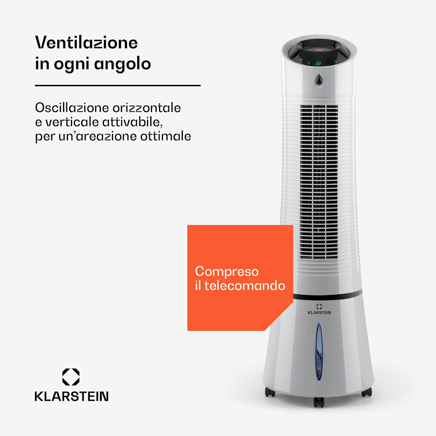 Skyscraper Ice Smart 4-in-1 Ventilatore & raffrescatore WiFi 210m³/h Telecomando 