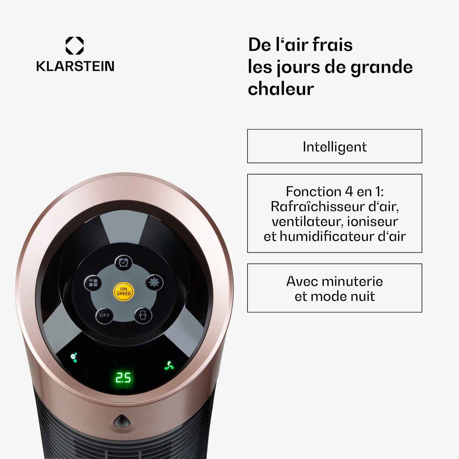 Skyscraper Ice Smart 4-in-1 luchtkoeler & ventilator Wifi 210 m³/h afstandsbediening 