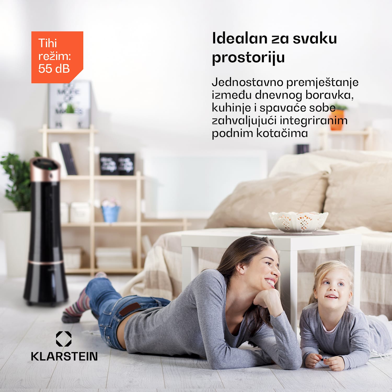 Skyscraper Ice Smart, 4-u-1, Hladnjak zraka i WiFi ventilator, 210 m³ / h, daljinski upravljač 210 m³/h | Da | Crna / antičko zlato metalik