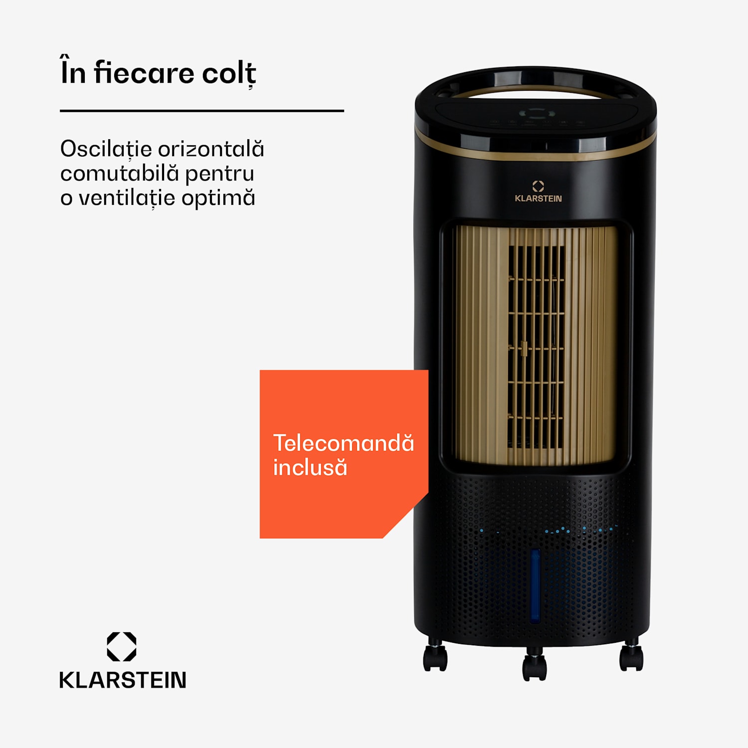 IceWind Plus Smart 4-în-1, răcitor de aer, ventilator, umidificator, purificator de aer, control prin aplicație 330 m³/h | Da | Negru / Aur antic Metalic