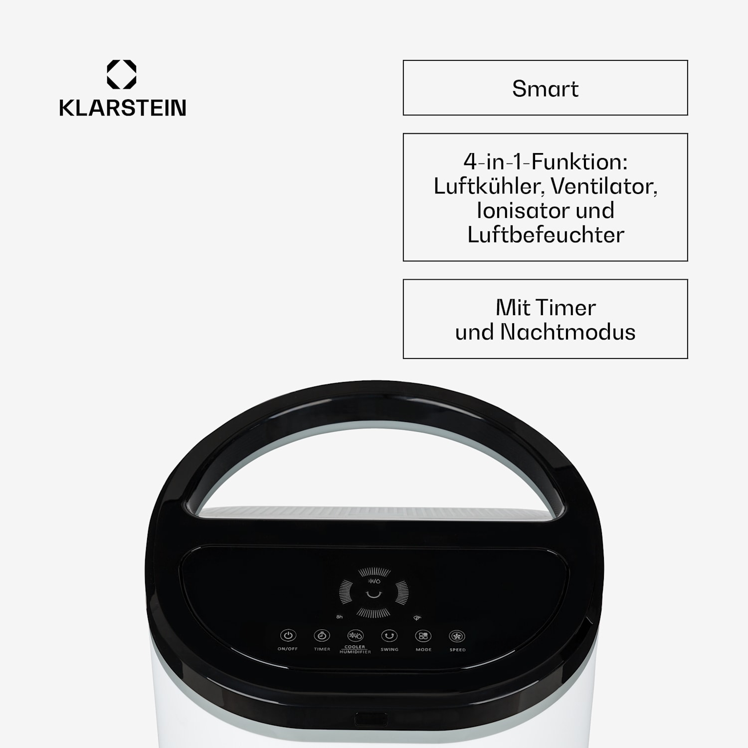 IceWind Plus Smart Smart Refroidisseur d'air 4-en-1 Ventilateur Humidificateur Purificateur d'air Contrôle par application 