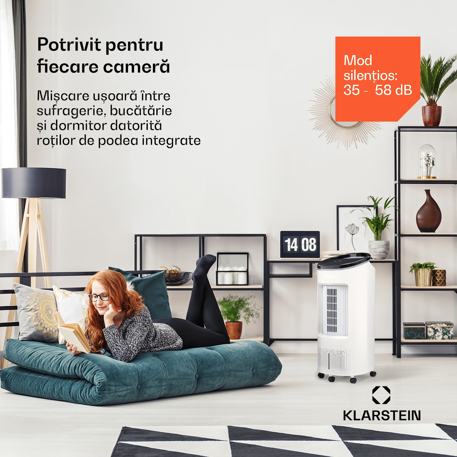 IceWind Plus Smart 4-în-1, răcitor de aer, ventilator, umidificator, purificator de aer, control prin aplicație 330 m³/h | Da | Alb