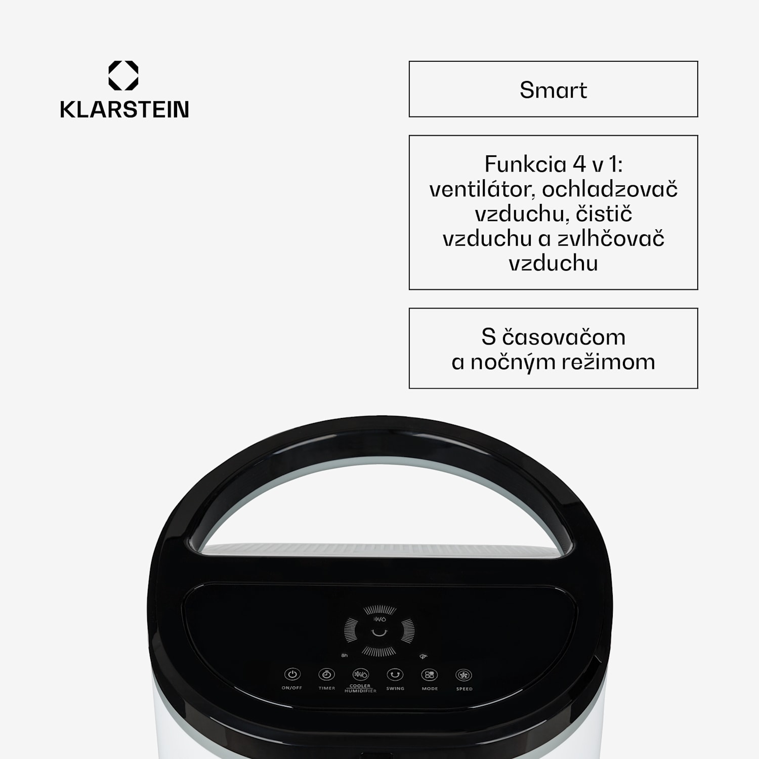 IceWind Plus Smart, 4 v 1 ochladzovač vzduchu, ventilátor, zvlhčovač, čistička vzduchu, ovládanie aplikáciou 330 m³/h | Áno | Biela