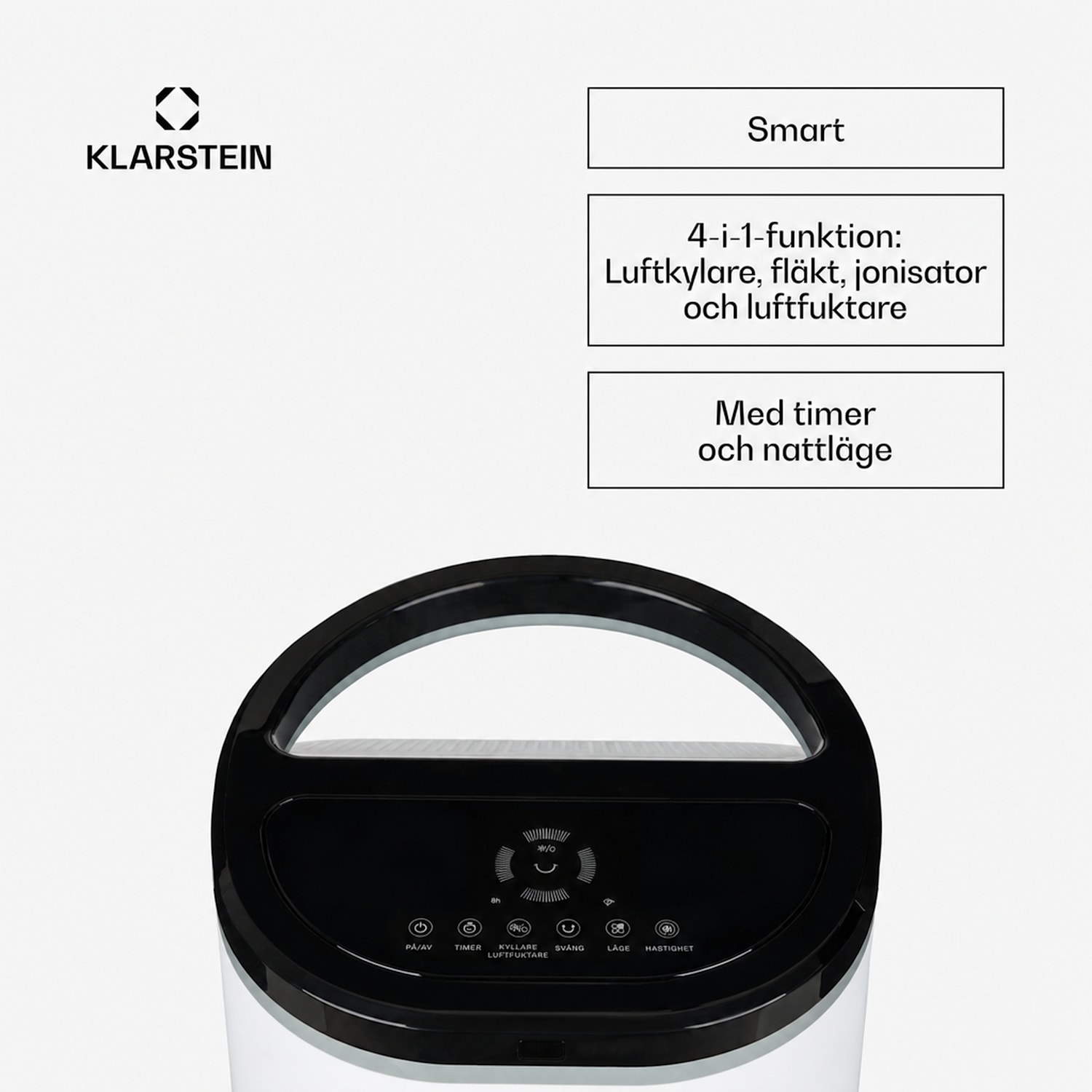 IceWind Plus Smart Smart fyra-i-en luftkylare fläkt luftfuktare luftrenare app-kontroll 330 m³/h | Ja | Vit