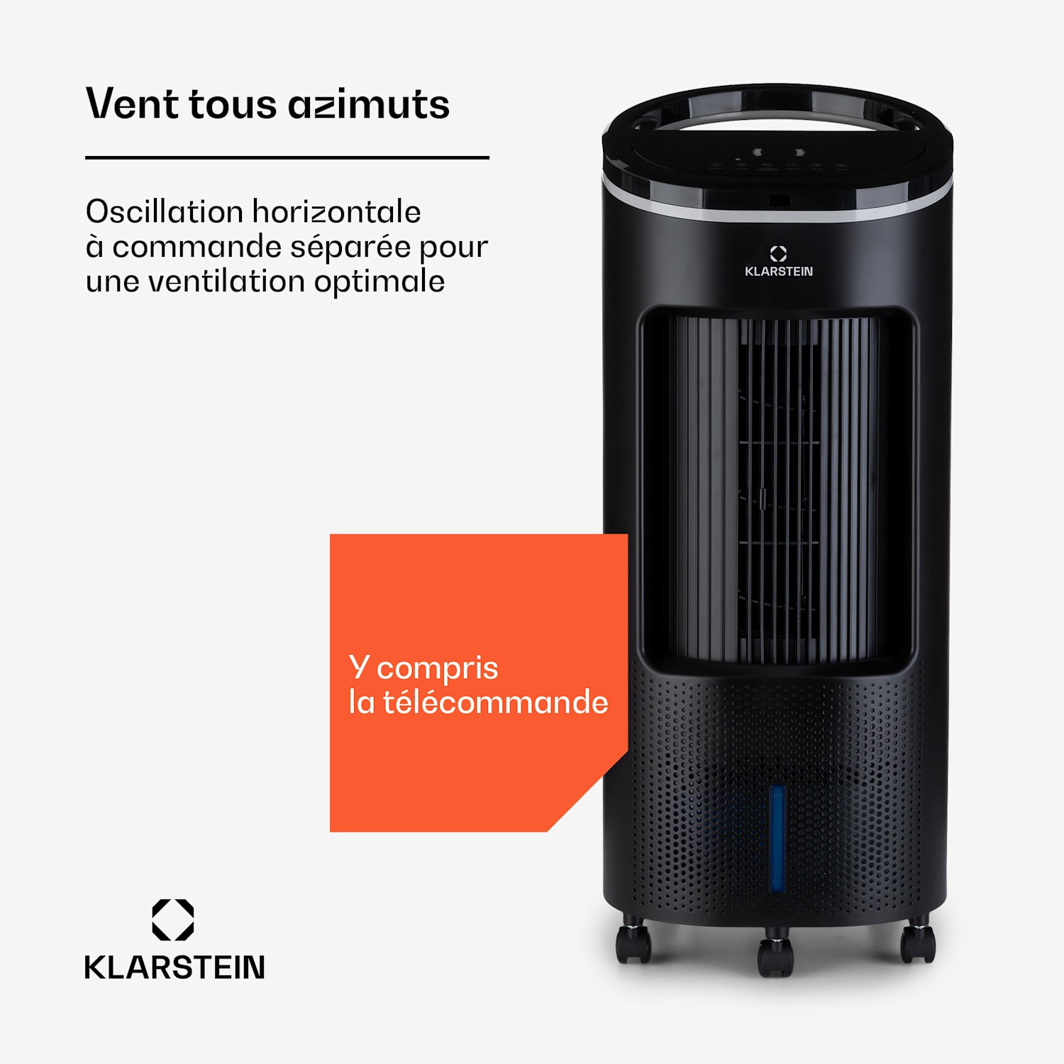 IceWind Plus Smart Smart Refroidisseur d'air 4-en-1 Ventilateur Humidificateur Purificateur d'air Contrôle par application 330 m³/h | Oui | Noir