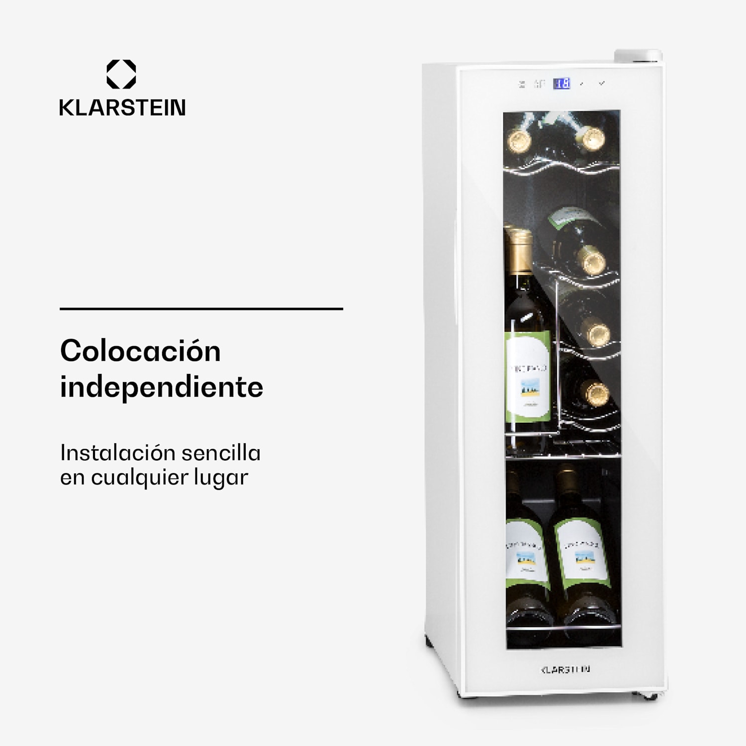 Shiraz 12 Slim Uno Wine Fridge 32l/12Fl. Touch 85 W 5-18 °C LED 