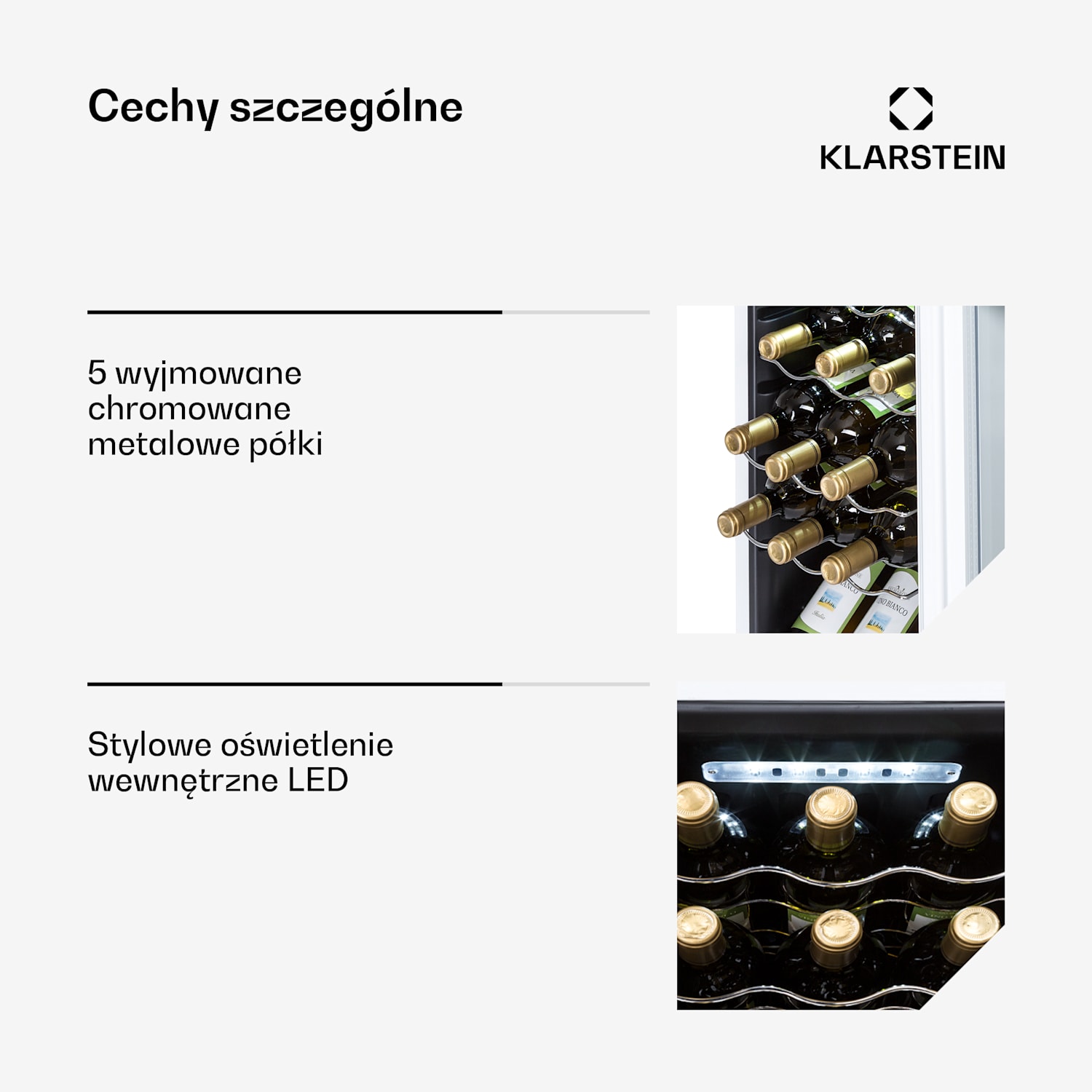 Shiraz 18 Slim Uno, chłodziarka do wina, 50 l, 18 butelek, dotykowy panel sterowania, 5-18°C 18 butelek | 1 strefa chłodzenia | Białe Szkło