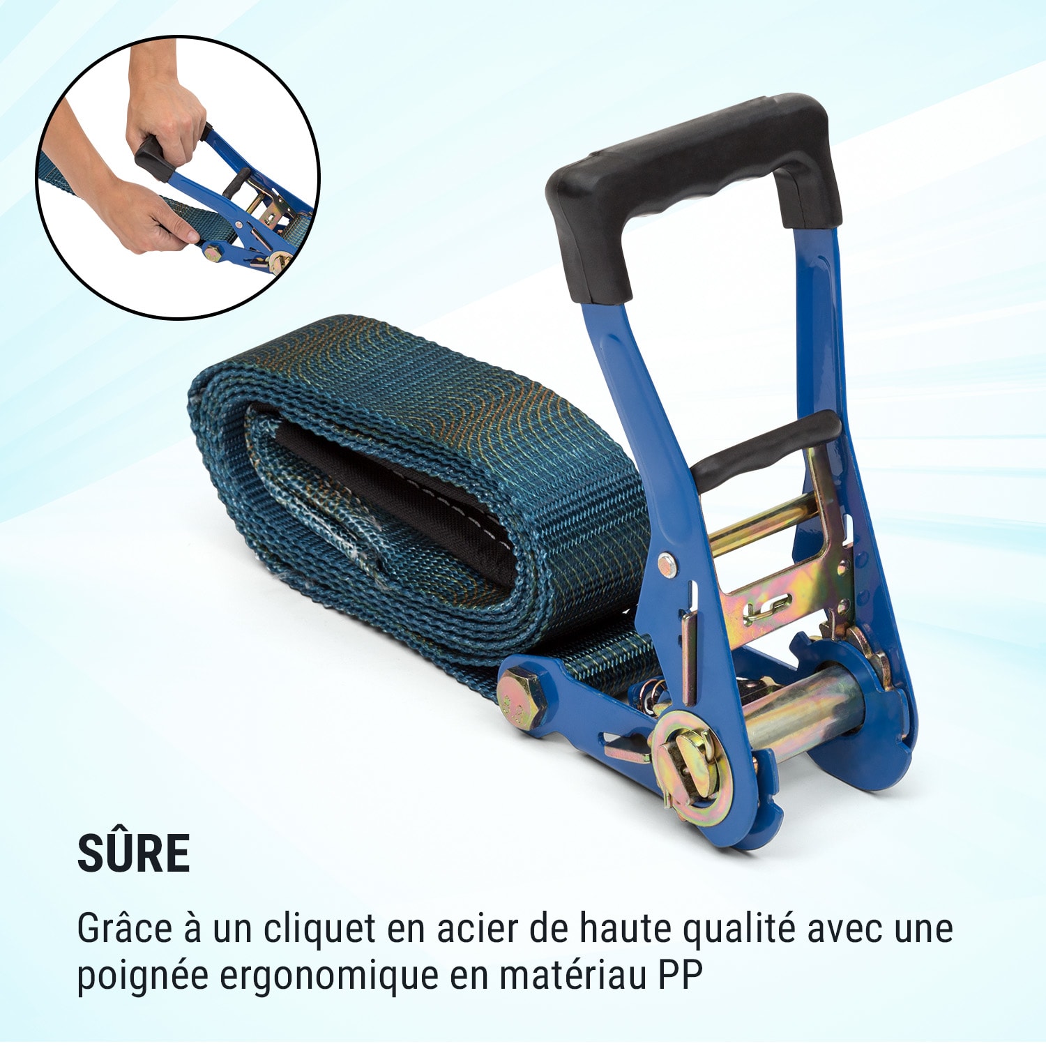 Antero Slackline 15 m x 5 cm, 2,5 m de corde à cliquet, 2 x protection d'arbre incl. slackline auxiliaire & sac de transport 15 m x 5 cm | Noir