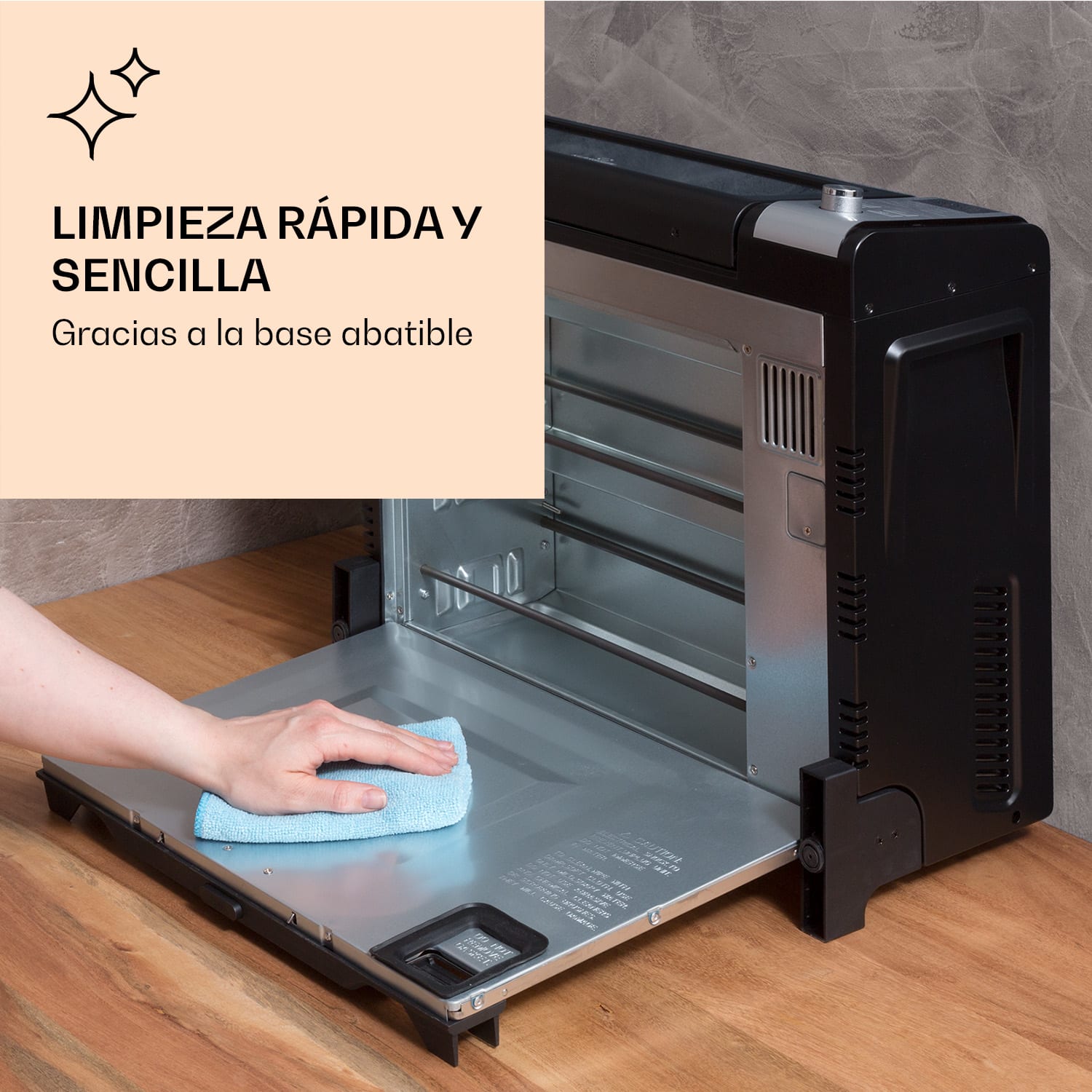 Vita-Crisp freidora de aire caliente 1700W 10L 8 funciones ahorro de espacio 