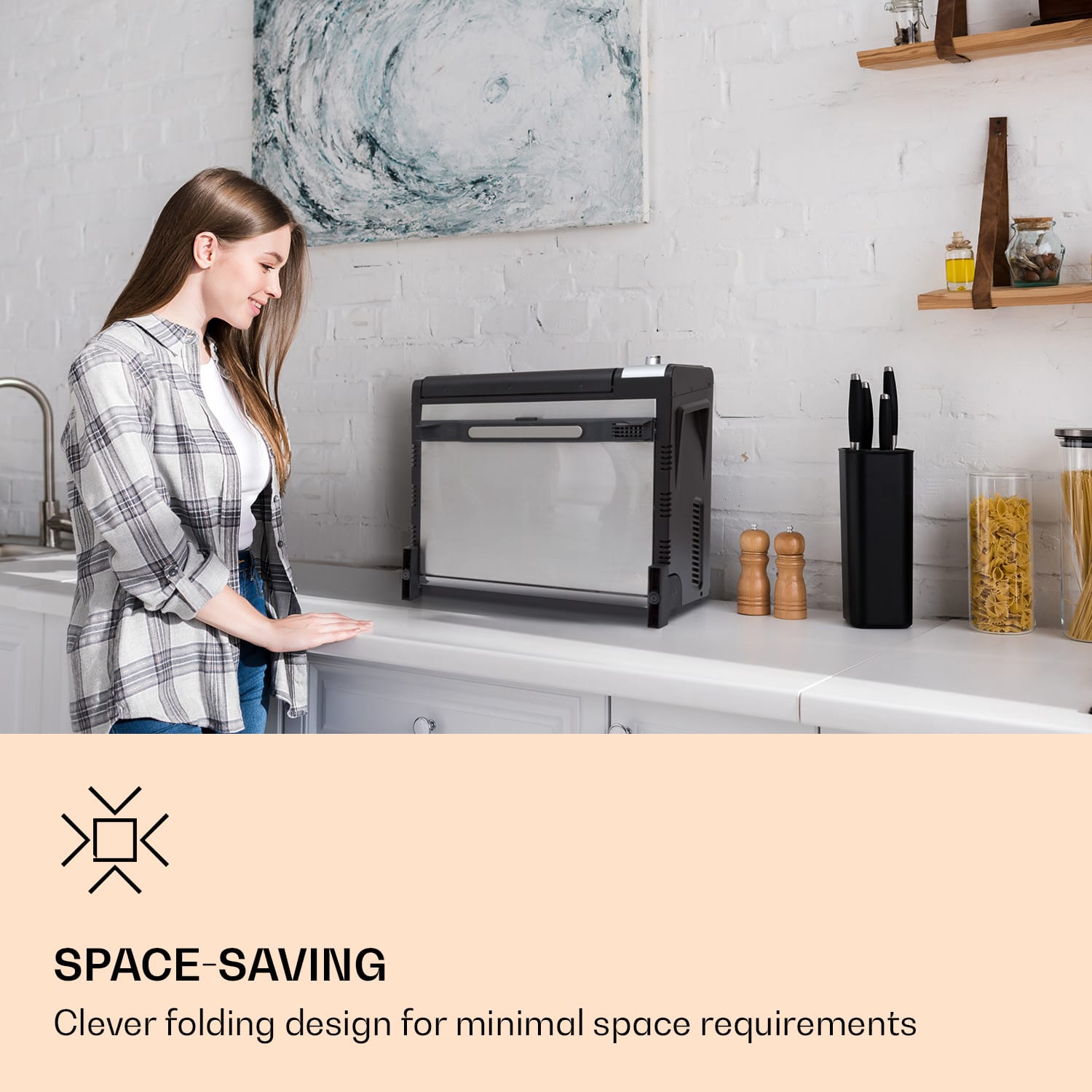 Vita-Crisp, frytkownica beztłuszczowa, 1700 W, 10 l, 8 funkcji, oszczędność miejsca 