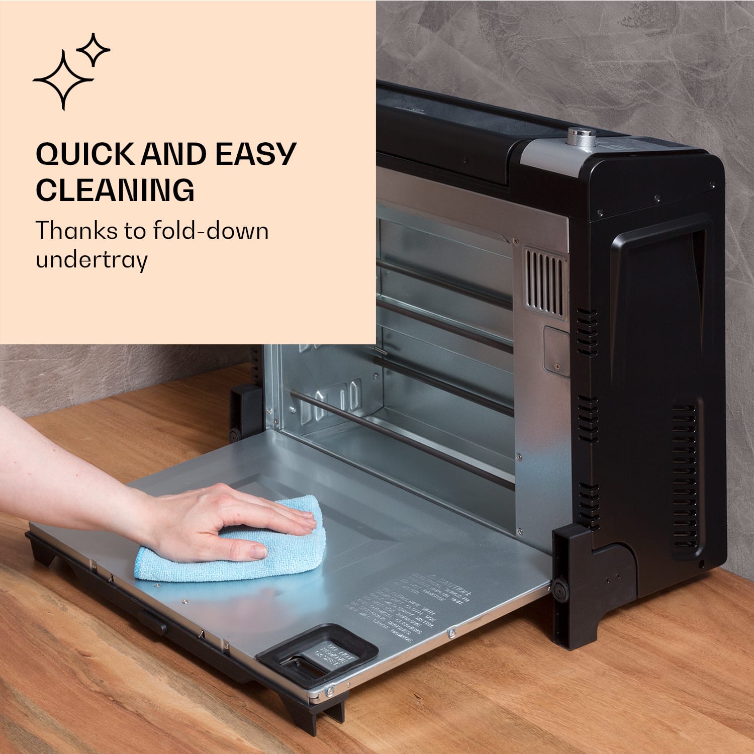 Vita-Crisp, frytkownica beztłuszczowa, 1700 W, 10 l, 8 funkcji, oszczędność miejsca 