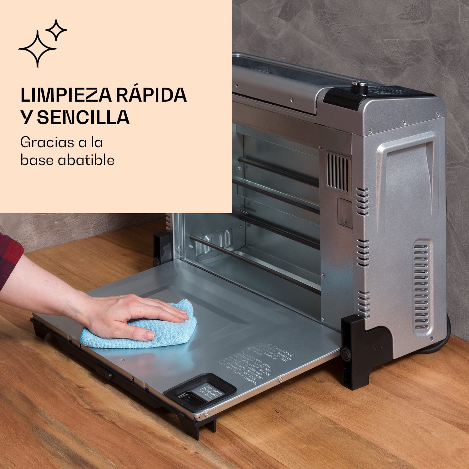 Vita-Crisp freidora de aire caliente 1700W 10L 8 funciones ahorro de espacio 