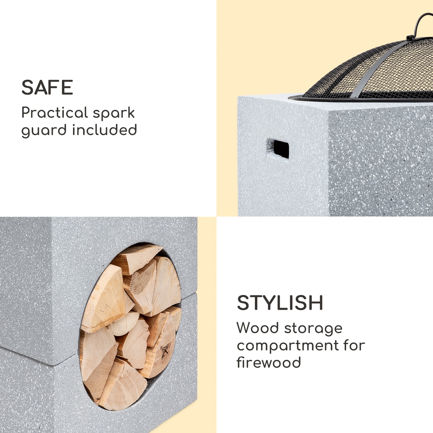 Monolith, ohnisko s grilom, MgO a oceľový plášť, lapač iskier 