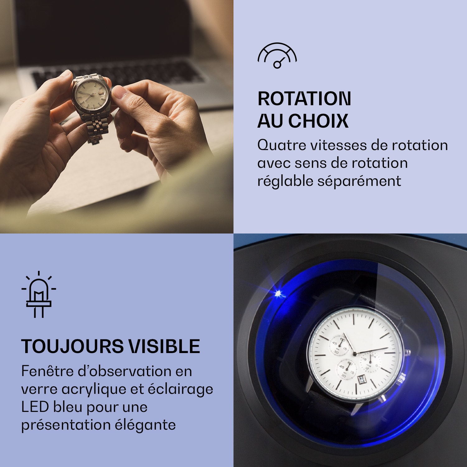 St. Gallen Premium horlogeopwinder 2 horloges 4 snelheden 