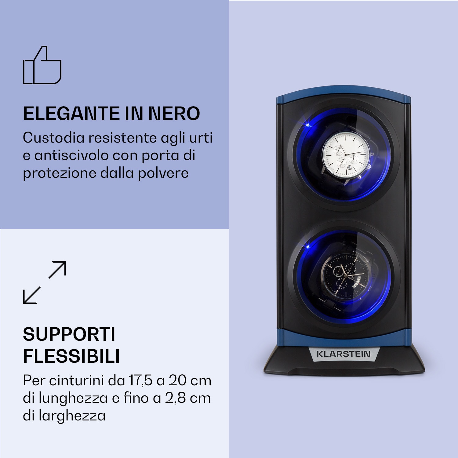 St. Gallen Premium, carica-orologio doppio, 4 velocità Nickle metallizzato